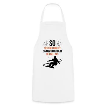 Top Snowboarders – World's Best - Cooking Apron - white - Front - AI Model Male 185 dark (185cm)