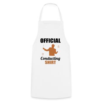 Chemise de direction officielle - cadeau pour les maestros - Tablier de cuisine - blanc - Devant - AI Model Male 185 dark (185cm)