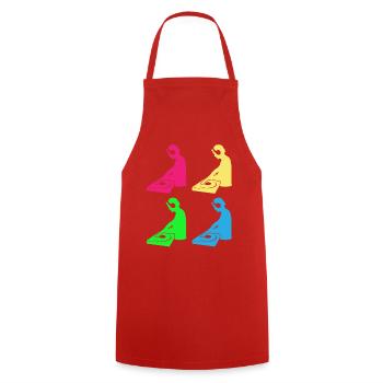 Color Mix Masters - Cadeau pour les DJ colorés - Tablier de cuisine - rouge - Devant - AI Model Male 185 dark (185cm)