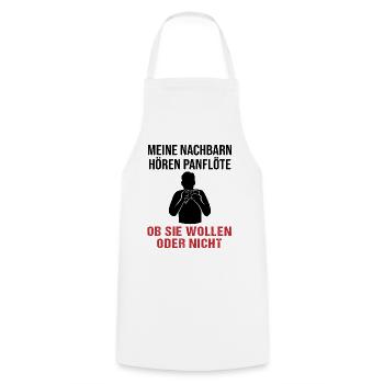 Neighbor's Favorite Panpipes Sound - Cooking Apron - white - Front - AI Model Male 185 dark (185cm)