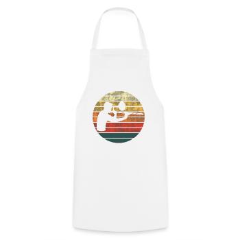 Trombone coucher de soleil mélodie Jazz cadeau - Tablier de cuisine - blanc - Devant - AI Model Male 185 dark (185cm)