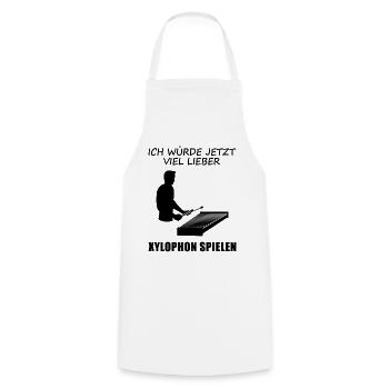 Xylophone Passion Musician Statement - Cooking Apron - white - Front - AI Model Male 185 dark (185cm)