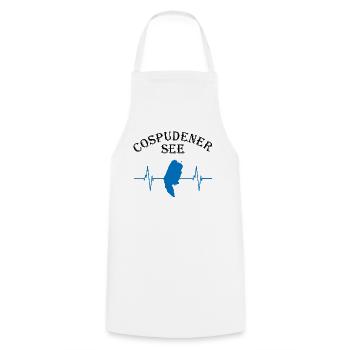 Lake Cospuden Heartbeat Nature Magic - Cooking Apron - white - Front - AI Model Male 185 dark (185cm)