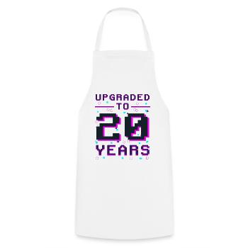 Two Decades of Gamers: Retro Hero 20 - Cooking Apron - white - Front - AI Model Male 185 dark (185cm)