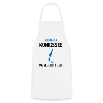 Königssee & 3 Freunde - Mehr nicht nötig! - Kochschürze - Weiß - Vorne - AI Model Male 185 dark (185cm)