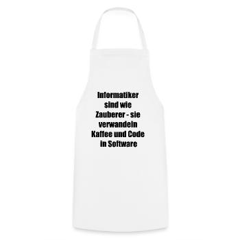 Ein witziges Geschenk für Kaffee Trinker - Kochschürze - Weiß - Vorne - AI Model Male 185 dark (185cm)