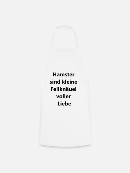Hamstergeschenk - Kochschürze - Weiß