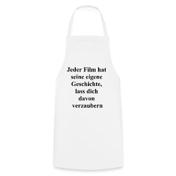 Personalisiertes Filmposter - Kochschürze - Weiß - Vorne - AI Model Male 185 dark (185cm)