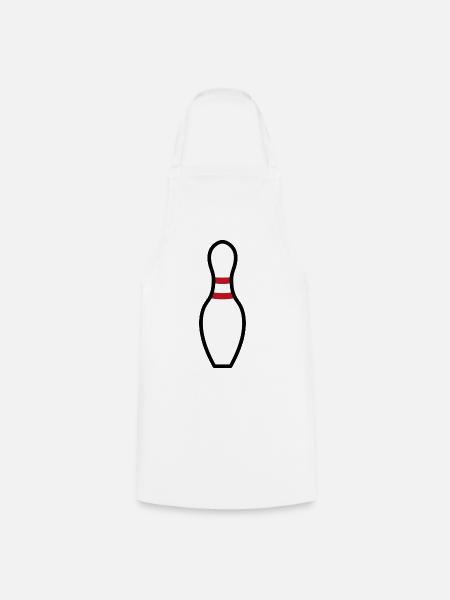 Bowling Pin - Kochschürze - Weiß