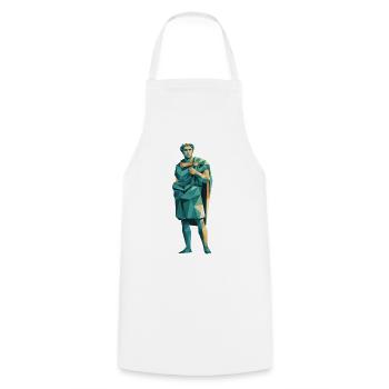 Caesar - Cool History Logo - Cooking Apron - white - Front - AI Model Male 185 dark (185cm)