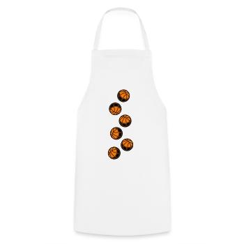 Basketball Icon - Cooking Apron - white - Front - AI Model Male 185 dark (185cm)