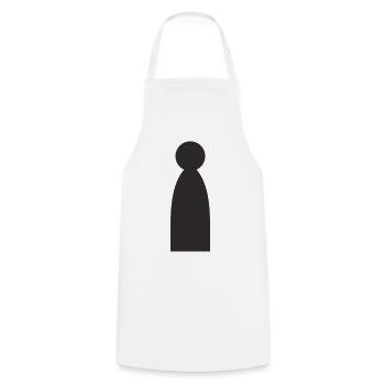 Minimalist Figure Woman - Silhouette - Cooking Apron - white - Front - AI Model Male 185 dark (185cm)