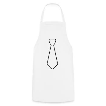 Unentschieden - Kochschürze - Weiß - Vorne - AI Model Male 185 dark (185cm)