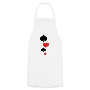 Karten 1 - Kochschürze - Weiß - Vorne - AI Model Male 185 dark (185cm)