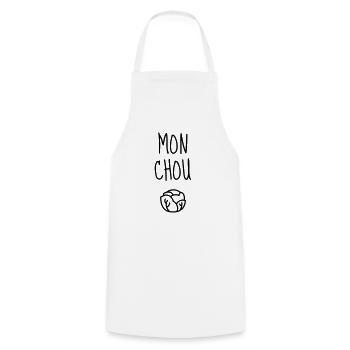 Mon Chou - Bébé - Naissance - Amour - Famille - Tablier de cuisine - blanc - Devant - AI Model Male 185 dark (185cm)