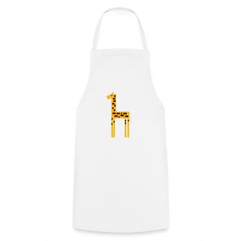 girafe 2 - Tablier de cuisine - blanc - Devant - AI Model Male 185 dark (185cm)