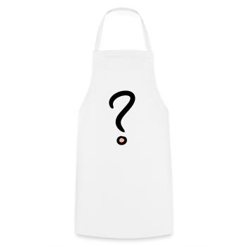 Question Mark Symbol, Punctuation Vector Drawing - Cooking Apron - white - Front - AI Model Male 185 dark (185cm)