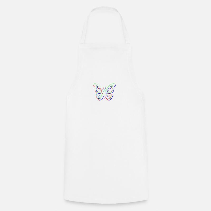 Papillon RVB - Tablier de cuisine - blanc