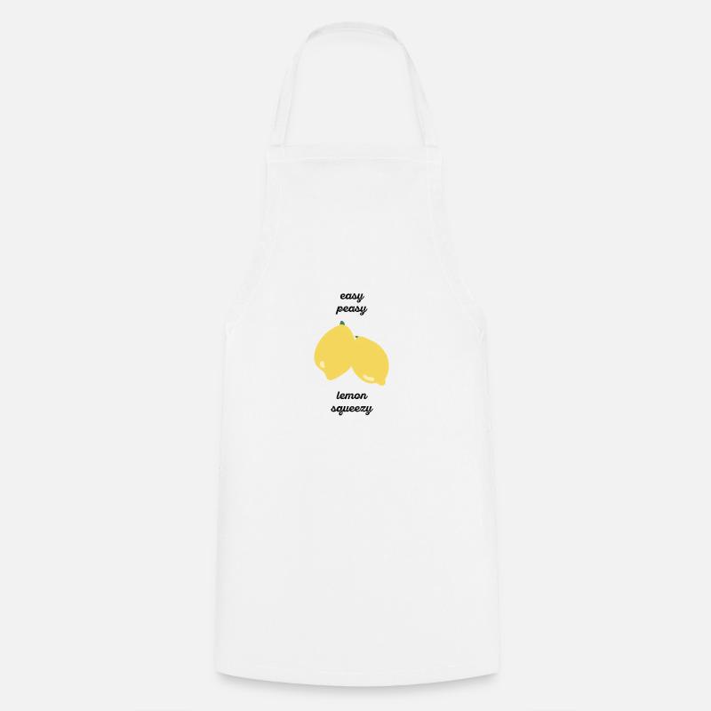 Easy Peasy Lemon Squeezy - Geschenkidee - Geschenk - Kochschürze - Weiß