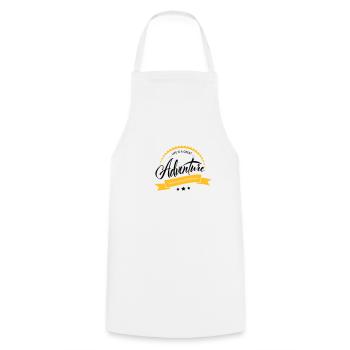 La vie est une grande aventure - Tablier de cuisine - blanc - Devant - AI Model Male 185 dark (185cm)