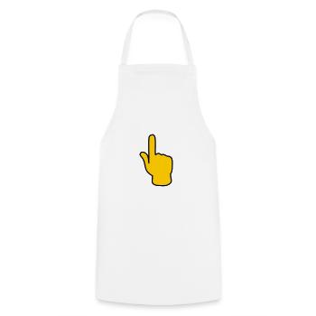 Emoji zeigen oben Skizze Farbe - Kochschürze - Weiß - Vorne - AI Model Male 185 dark (185cm)