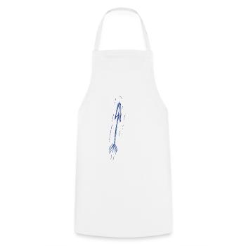 arrow for white - Cooking Apron - white - Front - AI Model Male 185 dark (185cm)