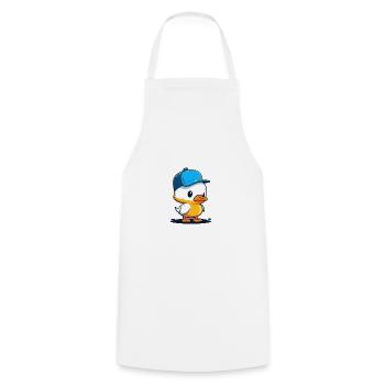 Cute duck3 - Cooking Apron - white - Front - AI Model Male 185 dark (185cm)