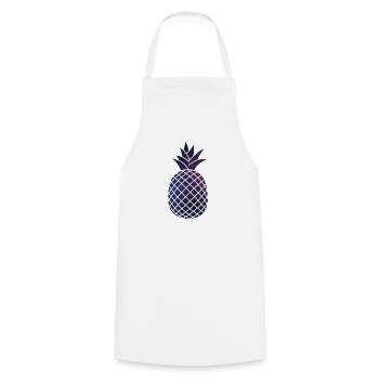 Space pineapple - Cooking Apron - white - Front - AI Model Male 185 dark (185cm)