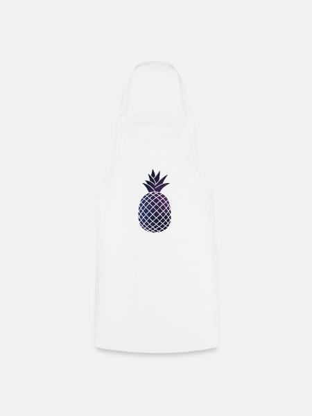 Weltraum Ananas - Kochschürze - Weiß