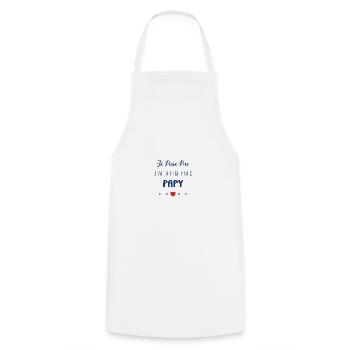 Je peux pas j'ai bêtise avec papy - Tablier de cuisine - blanc - Devant - AI Model Male 185 dark (185cm)