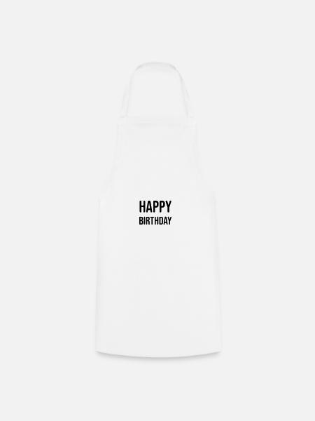 Bon anniversaire - Tablier de cuisine - blanc