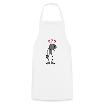greyman_take_care_3c - Cooking Apron - white - Front - AI Model Male 185 dark (185cm)
