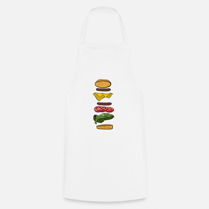Burger - Tablier de cuisine - blanc
