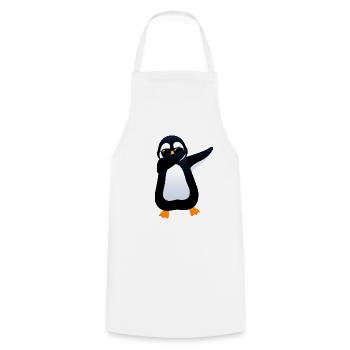 Dabbing Penguin With Sunglasses - Cool Gift - Tablier de cuisine - blanc - Devant - AI Model Male 185 dark (185cm)