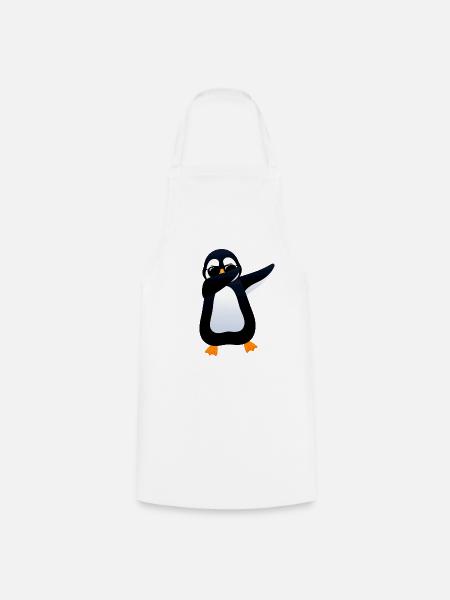 Pinguin Dab Dabbing Sonnenbrille - Kochschürze - Weiß