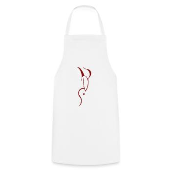 Devil red - Cooking Apron - white - Front - AI Model Male 185 dark (185cm)