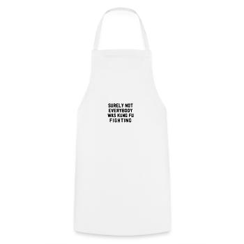 Kung Fu siat - Cooking Apron - white - Front - AI Model Male 185 dark (185cm)