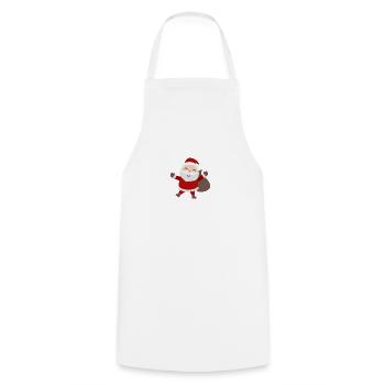 Weihnachtsmann - Kochschürze - Weiß - Vorne - AI Model Male 185 dark (185cm)