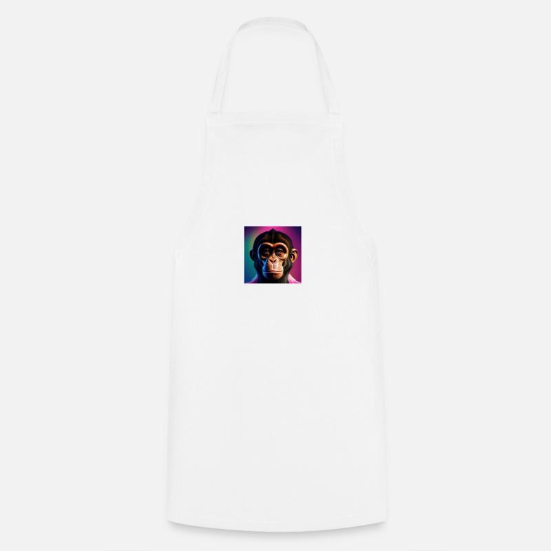 Naughty Monkey - Cooking Apron - white