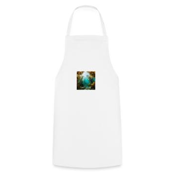 Kelp forest - Cooking Apron - white - Front - AI Model Male 185 dark (185cm)