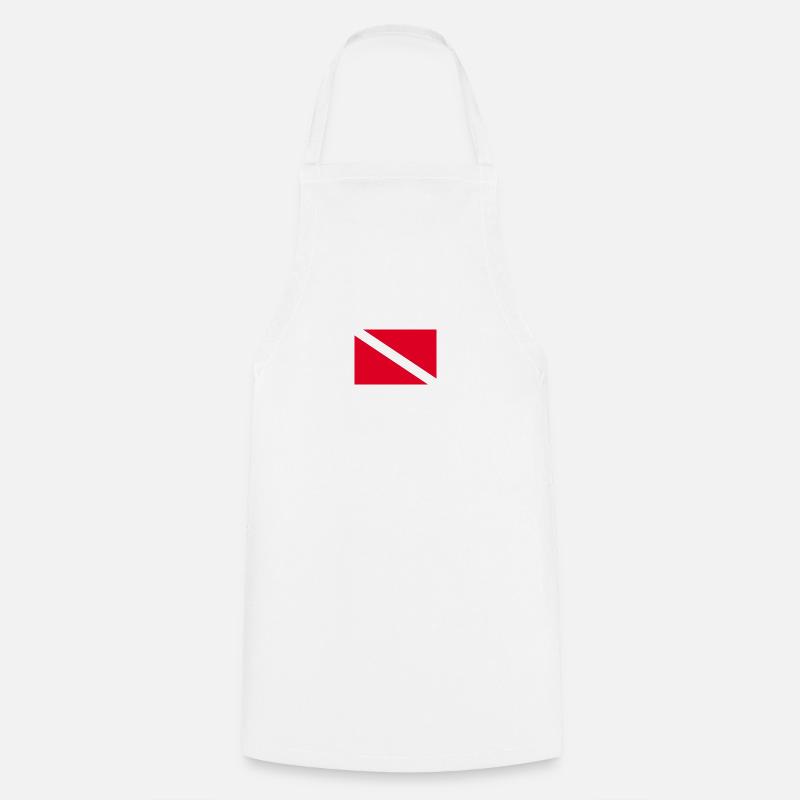 Drapeau de plongée - Tablier de cuisine - blanc