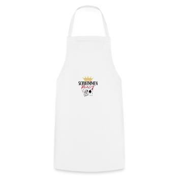 Roi de la natation - Tablier de cuisine - blanc - Devant - AI Model Male 185 dark (185cm)