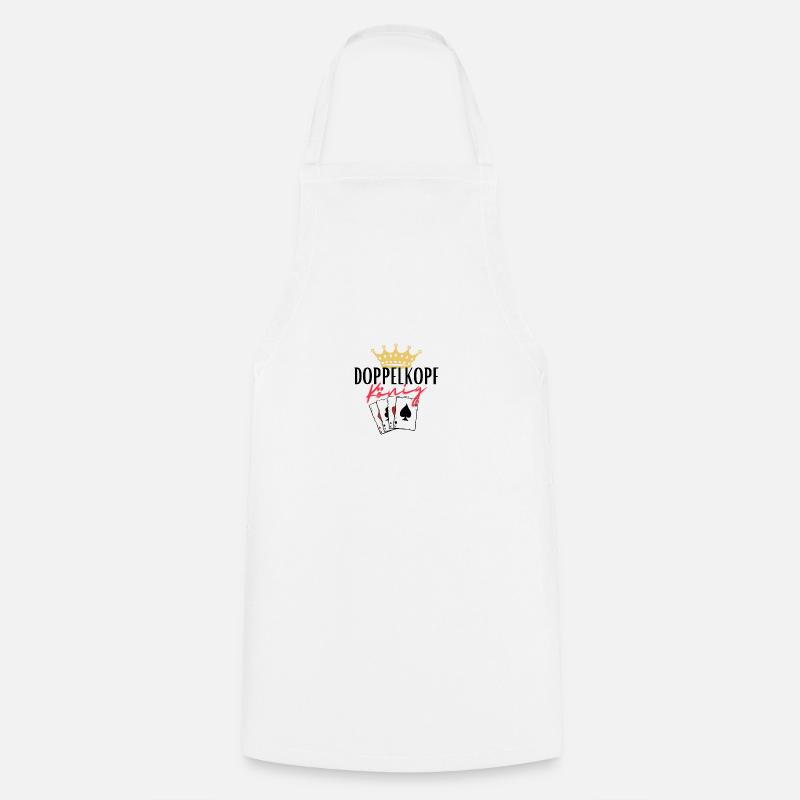 Double Head King - Cooking Apron - white