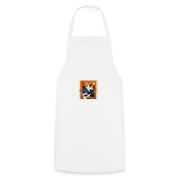 Chats dans le style artistique japonais 3 - Tablier de cuisine - blanc - Devant - AI Model Male 185 dark (185cm)