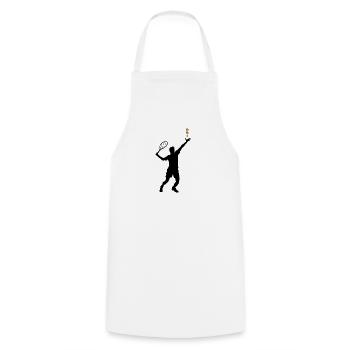 Japanese Tennis Motivation - Cooking Apron - white - Front - AI Model Male 185 dark (185cm)
