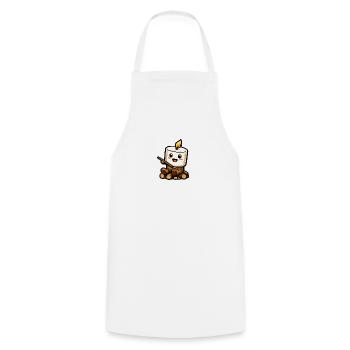 Des guimauves câlines près du feu de camp - Tablier de cuisine - blanc - Devant - AI Model Male 185 dark (185cm)