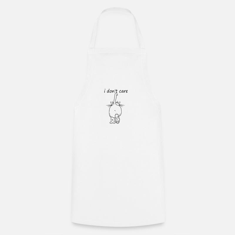 chat qui prend soin - Tablier de cuisine - blanc