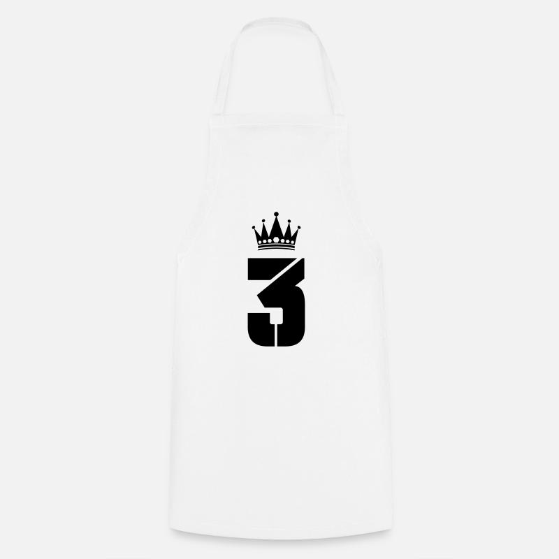 3 couronnes - Tablier de cuisine - blanc
