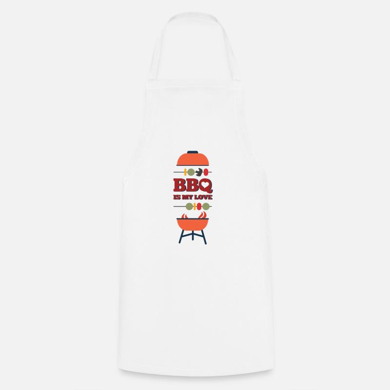 Grilling gift - Cooking Apron - white