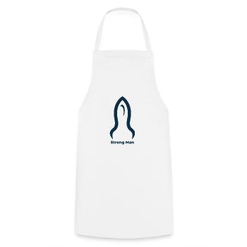 Man hard - Cooking Apron - white - Front - AI Model Male 185 dark (185cm)